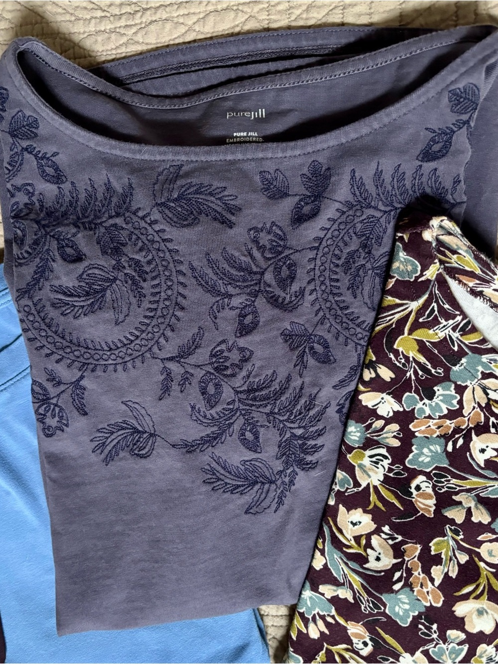 4 J. Jill long sleeved pullover tops, GUC - Picture 3 of 5